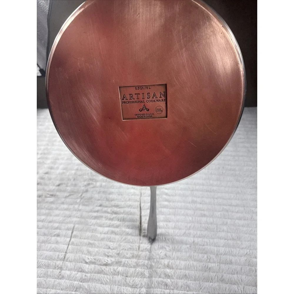 Artisan Professional Cookware Copper Bottom Stainless Steel Skillet Pan 12 Inch